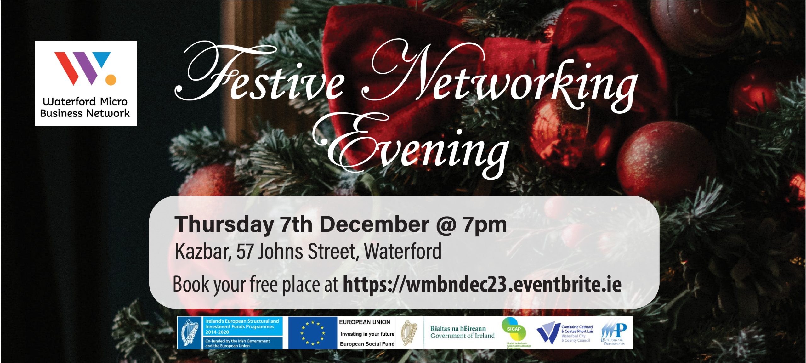 Join us for a bit of Festive Cheer on December 7th. Come and join in the festive fun and mingle with your fellow micro business owners. Tickets are free but registering is required in order to attend.
